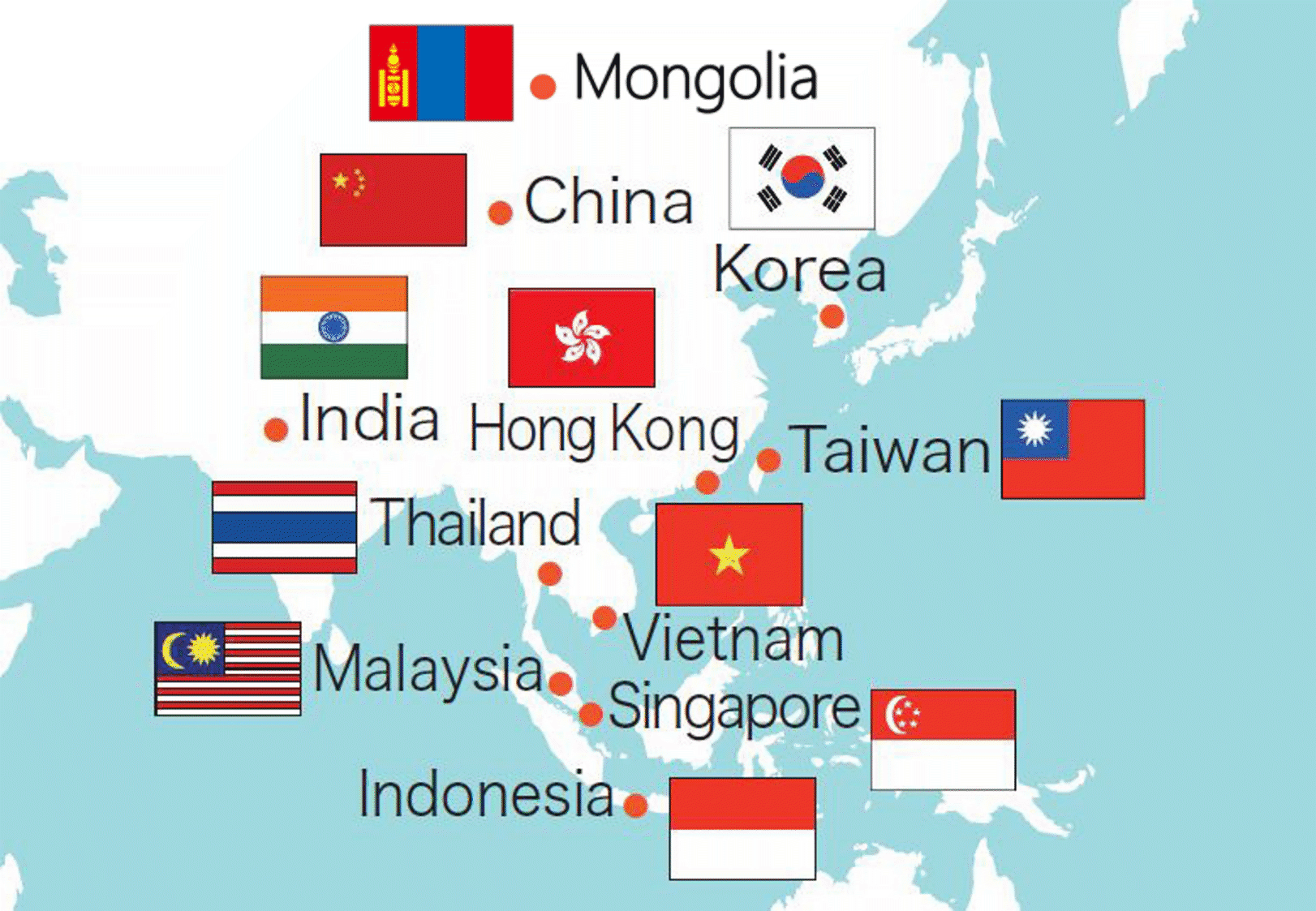 Map of interviewable areas