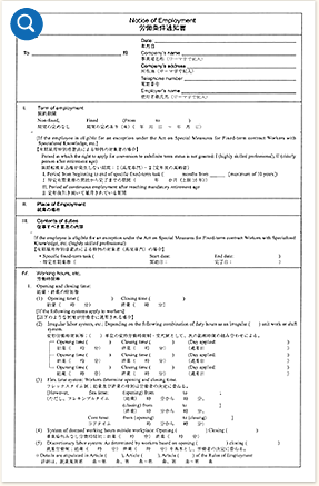 Sample: Notice of Working Conditions1