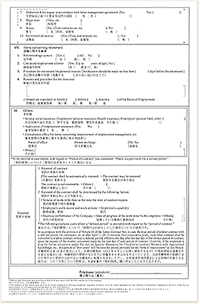 Sample: Notice of Working Conditions3